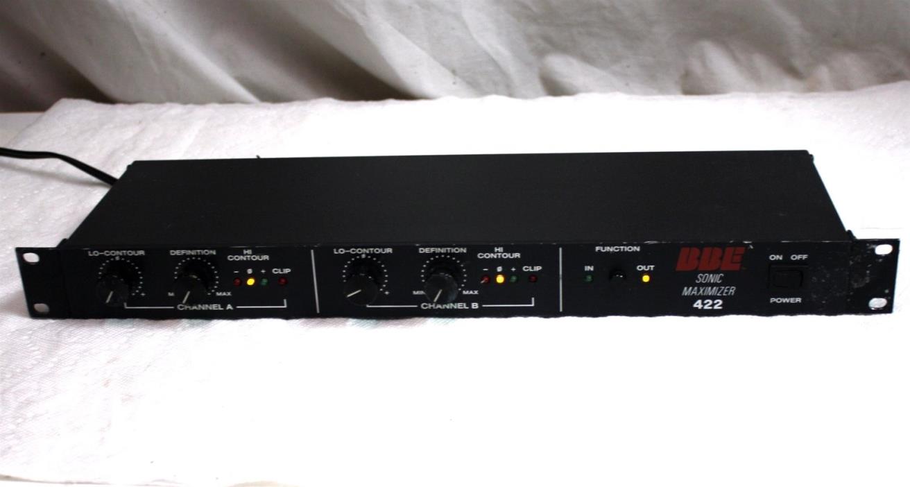 Vintage BBE 422 Sonic Maximizer, 2 Channel, Rack Mount, 1U