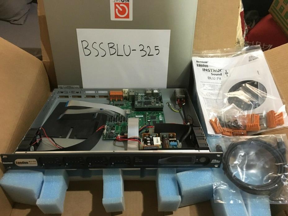 BSS Soundweb London BLU-325 Signal Processor with 4 analog output cards