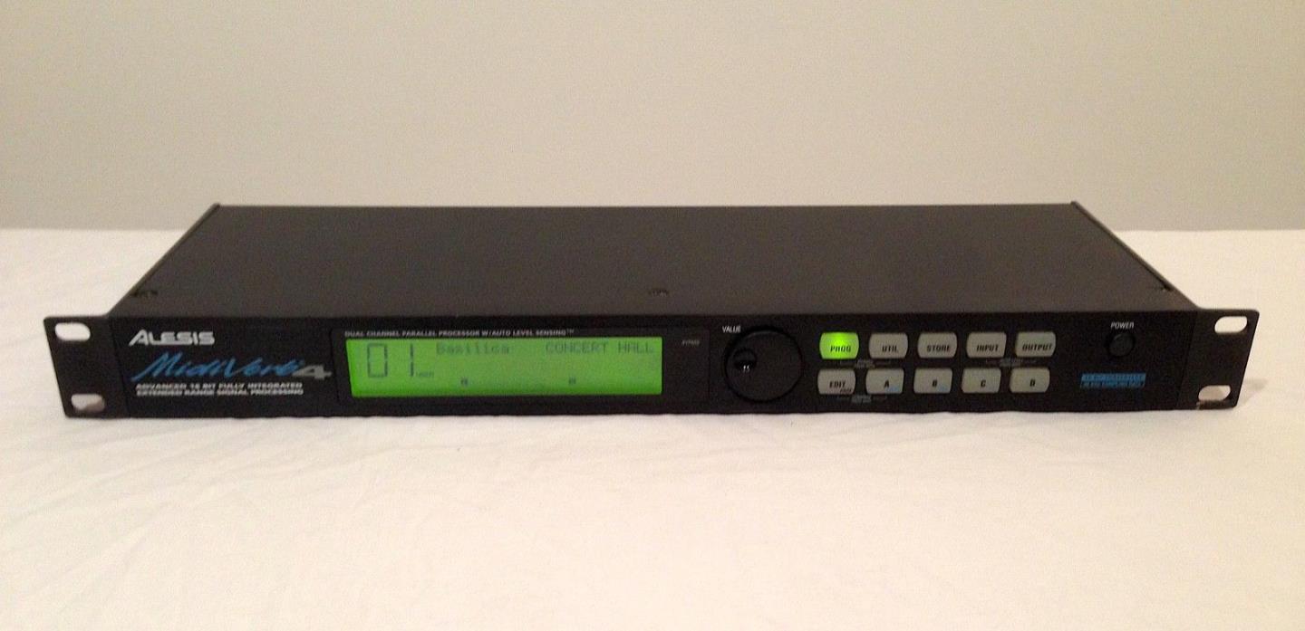 ALESIS MidiVerb 4 Digital Reverb Effect Processor with Power Supply