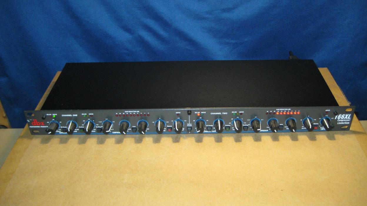 DBX 166xl audio compressor limiter gate analog processor 166 XL 1RU
