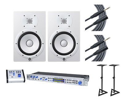 2x Yamaha HS8 White + PreSonus Central Station PLUS + Stands + Mogami Cables