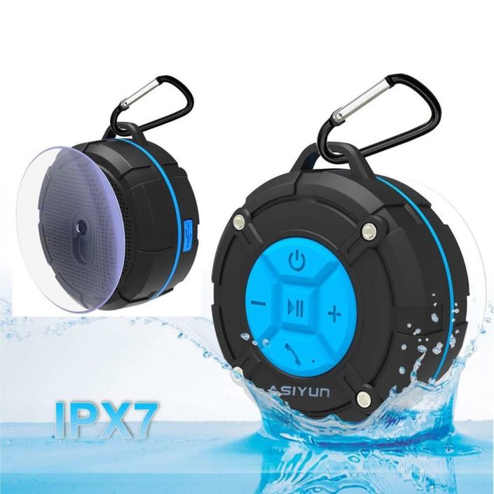 Blue Waterproof Wireless Speaker with IPX7 HD Sound Bluetooth Stereo