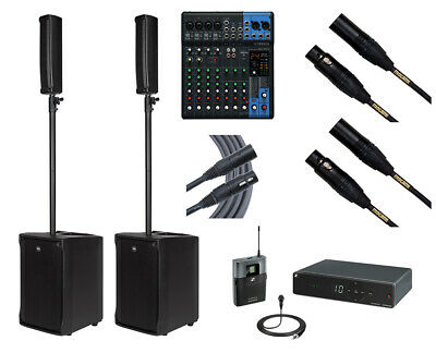 2x RCF EVOX J8 2-Way Active Speaker Monitor +XSW 1-ME2 +MG10XU +Mogami Cables