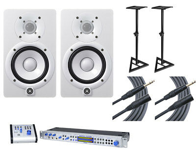 2x Yamaha HS5 White + PreSonus Central Station PLUS + Stands + Mogami Cables