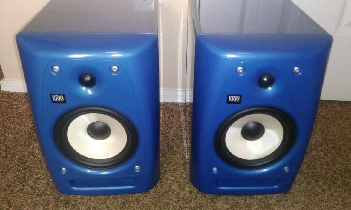 Krk Rokit 6 RPG2 Limited Edition Blue pair 2 speakers very clean