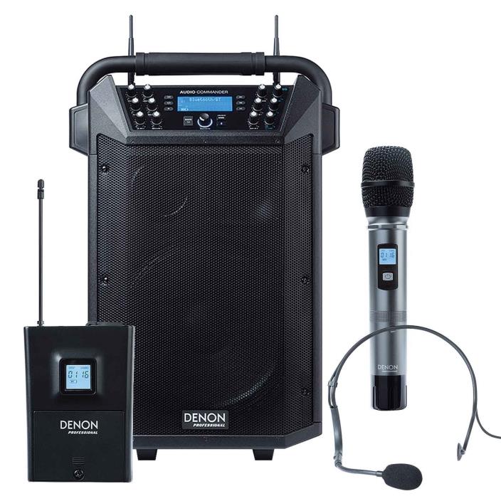 Denon Audio Commander Portable Speaker System w/ Wireless Handheld + Headset Mic
