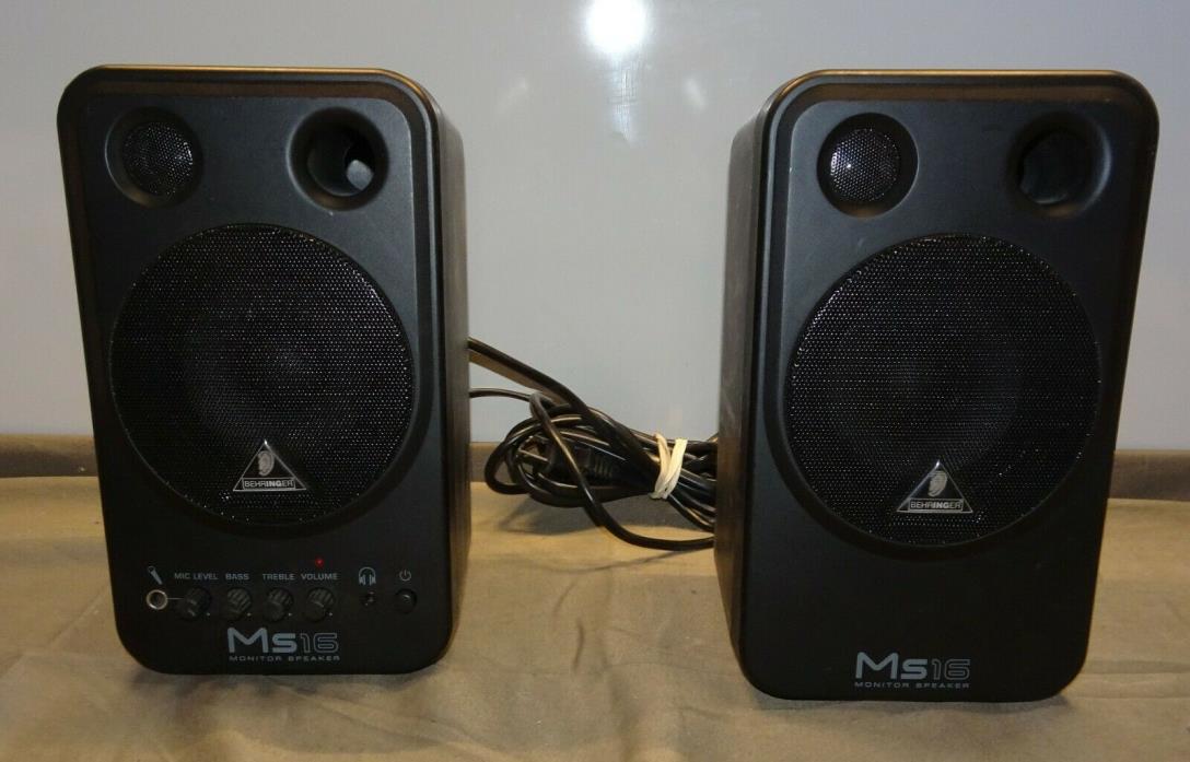 Pair of Behringer MS-16 Monitor Speakers
