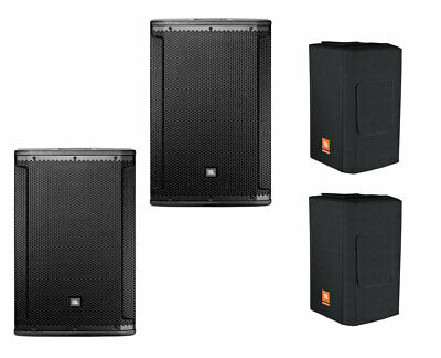 2x JBL SRX815P Active Speaker Powered Monitor + Deluxe Covers