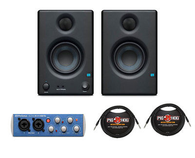 PreSonus Eris E3.5 (Pair) Active Studio Monitor + AUDIOBOX USB 96 + Cables