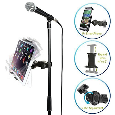 Microphone Stand Tablet Arm Holder Suspension Boom Adapter Top Clip Mount Surfac