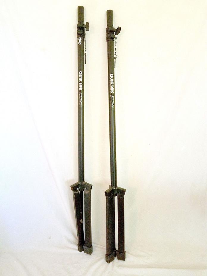 QuikLok Portable Tripod Speaker Stand (Pair) Black USED