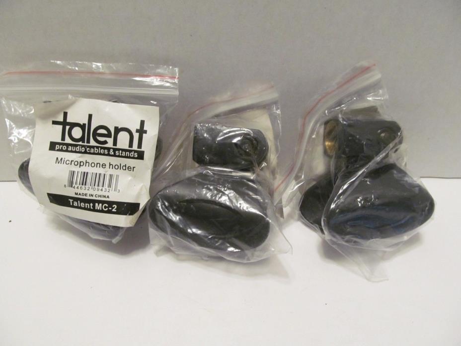 Lot of 3 Talent MC-2  Microphone Holder Clips NEW