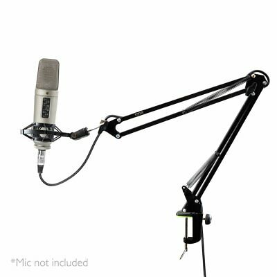 Pyle Suspension Microphone Boom Desktop Scissor Spring Arm Mic Stand with Sho...