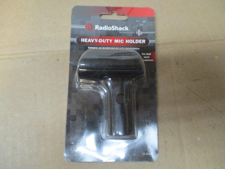 RADIO SHACK HEAVY DUTY MIC HOLDER 33-4005 FOR MOST WIRED MICROPHONES NOS FREE SH