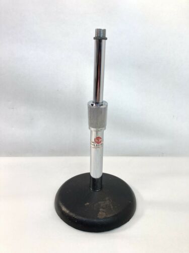 Vintage Atlas Sound Tabletop Mic Microphone Stand Cast Iron Base #2