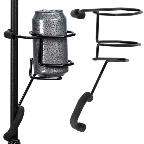 Mic Stand Drink Holder - Microphone & Cymbal Pole Stagehand Music Mount for Soft