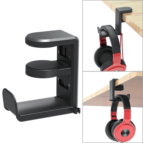 PC Gaming Headset Headphone Hook Holder Hanger Mount, Headphones Stand with & in