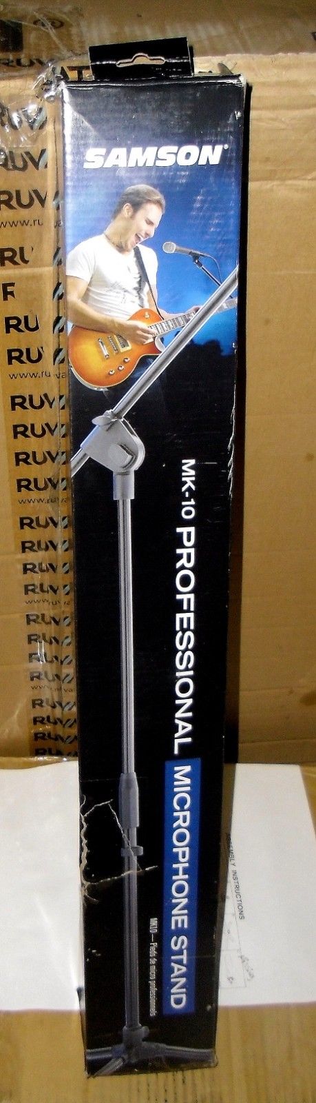 New Samson MK10 Lightweight Tripod Boom Mic Stand Collapsible Steel Construction