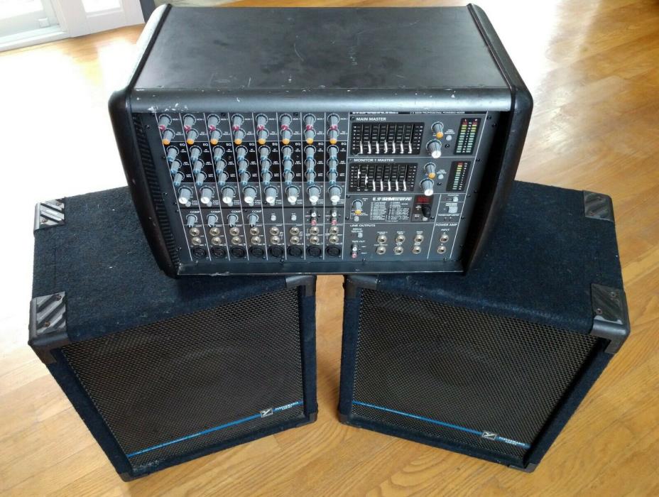 Mackie PPM608 8-Channel 1000W Powered Mixer & Yorkville YS-112 120W Speakers