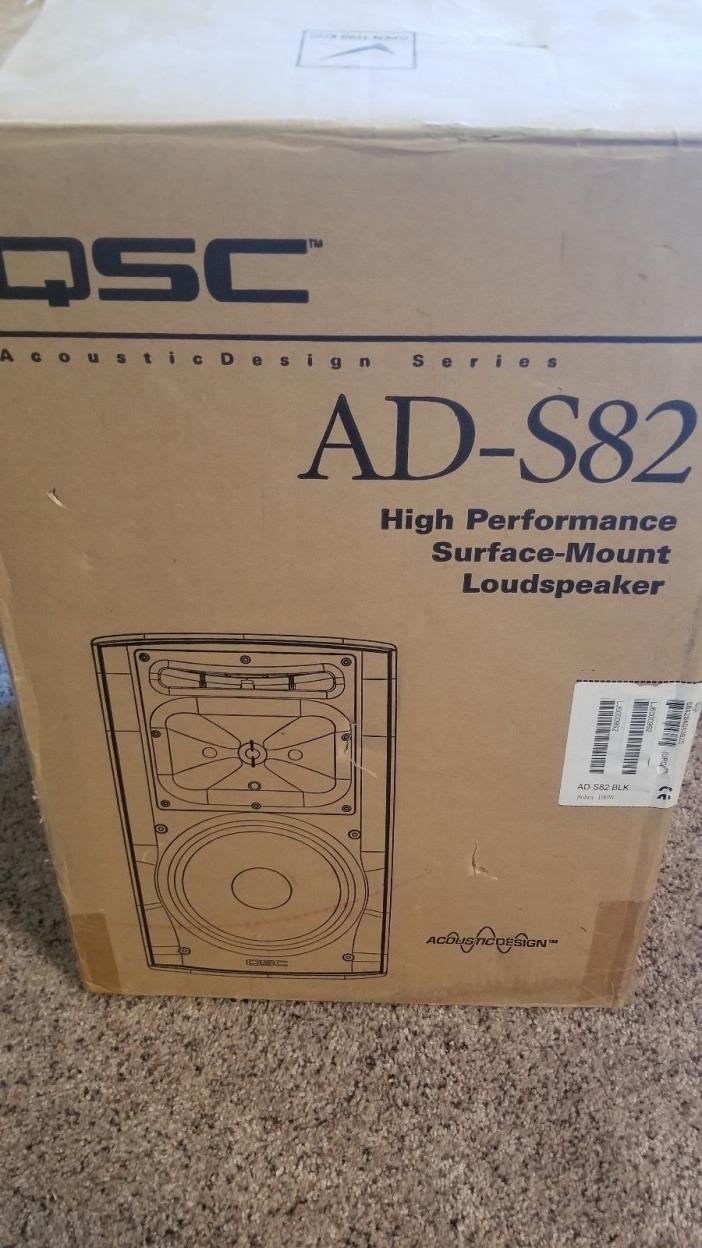 QSC AcousticDesign AD-S82 Black Weather Resistant Speaker -New,unused, open box.