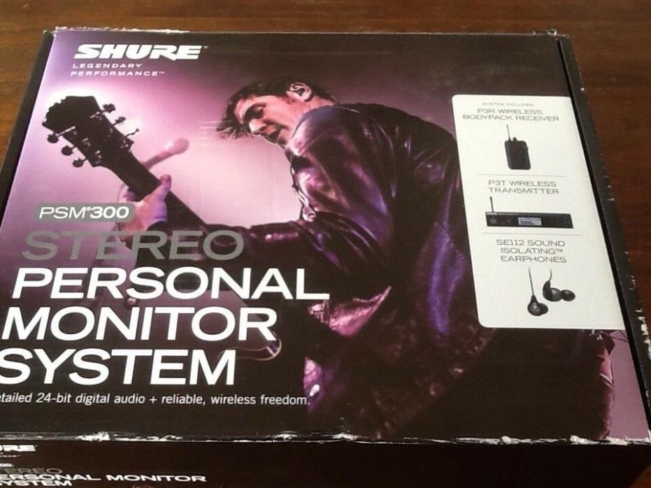 Shure PSM 300 Stereo Personal Minitoring System In Ear new P3TR112GR
