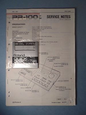 Original ROLAND Service Notes- PR-100 IV Digital Sequencer + Test Quick Disk!