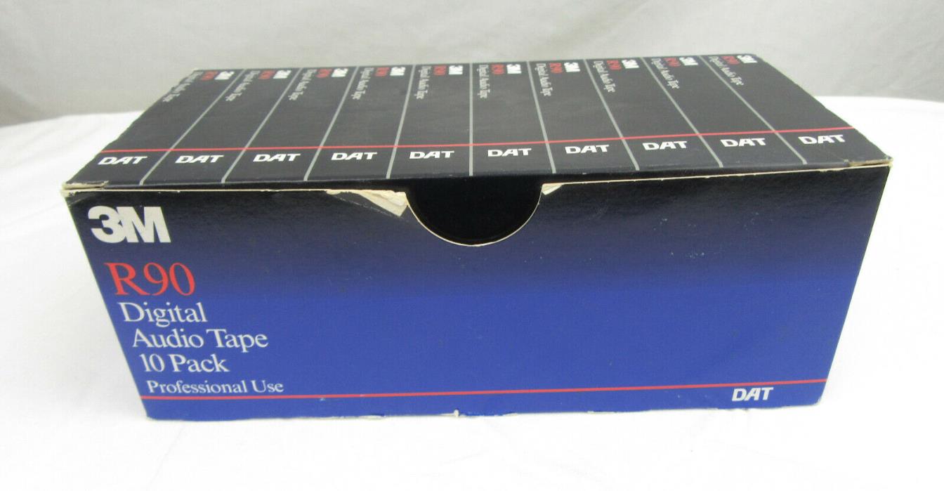 3M R90 DAT Digital Audio Tape Box of 10 - New Old Stock, Free Shipping