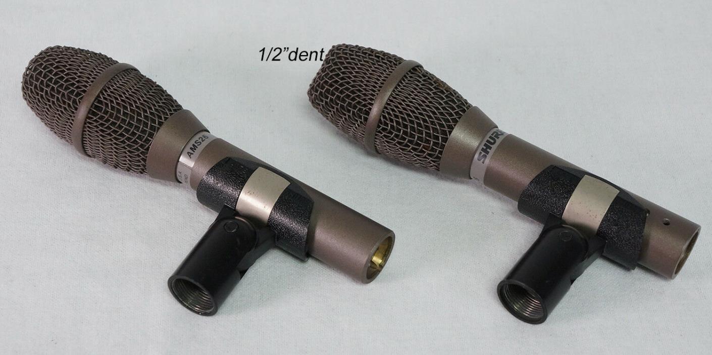 Pair of Shure AMS26 condensor cardioid microphones for use with the AMS Mixer