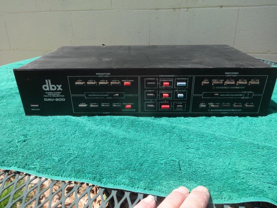 DBX DAV-600 Audio Video Program Route Selector, Vintage