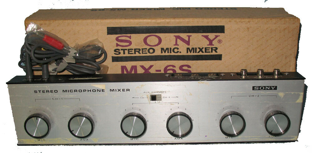 Vintage Sony MX-6S Stereophonic Transistorized  Microphone Mixer