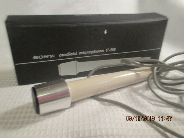 Vintage Sony Cardioid Microphone F-98 with Original Case