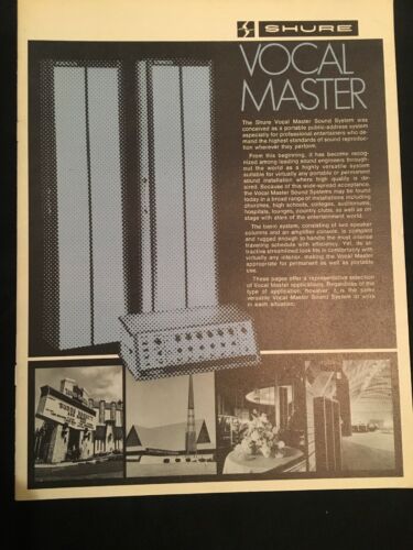 Vintage 1970’s Shure Bros. Inc Vocal Master Manufacturers Brochure