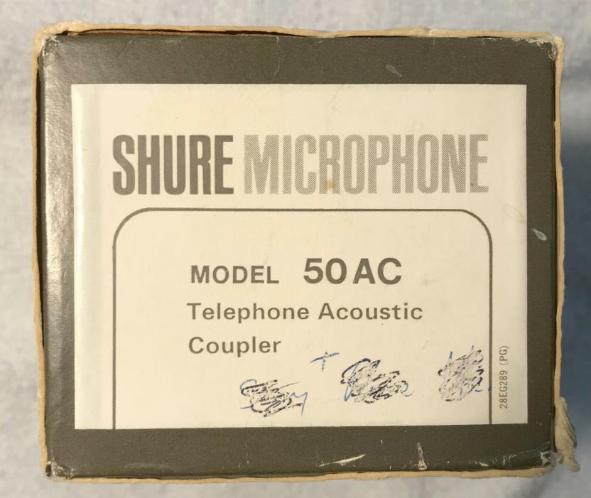 Vintage SHURE 50 AC telephone acoustic coupler GREAT VOCAL EFFECT!