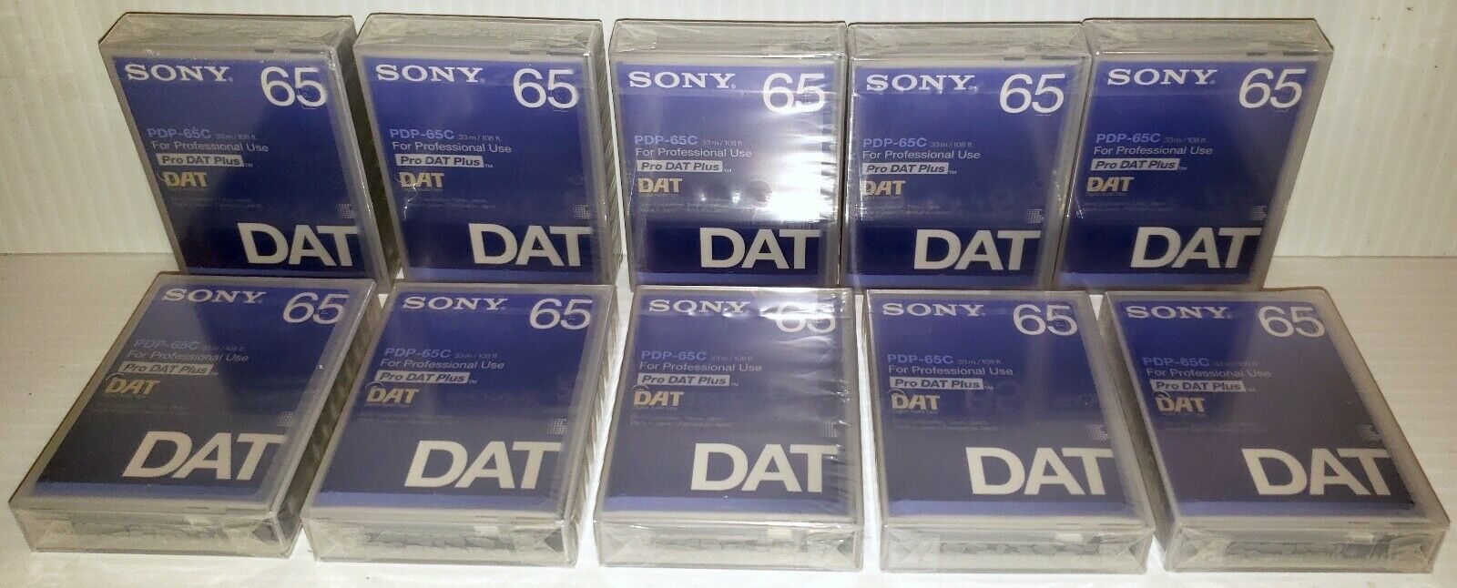 NEW & SEALED (LOT OF 10) SONY PDP-65C DAT Digital Audio Tape/Tapes Pro DAT PLUS
