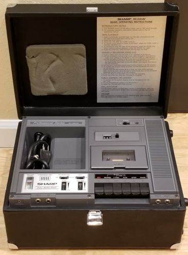 VTG Sharp Professional Series Portable Cassette Recorder RD-680AV Works Clean