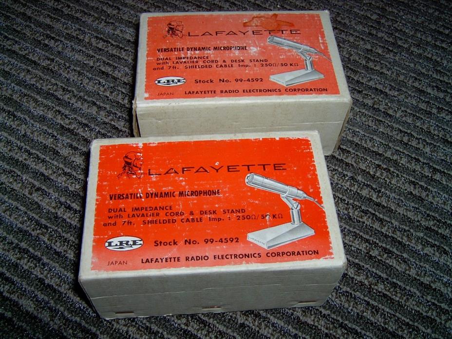 Lafayette Electronics NOS Pair of Microphones