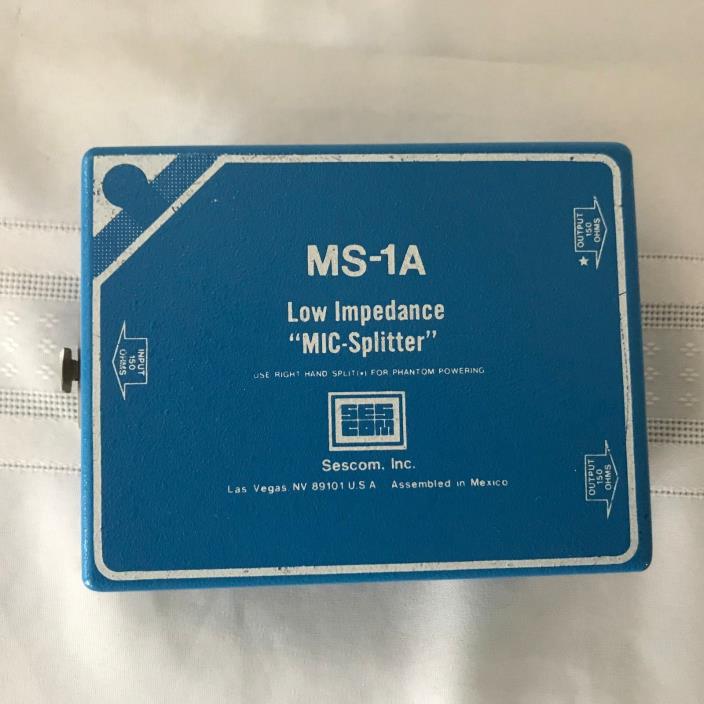 Low Impedance MIC-Splitter by Sescom, part # MS-1A