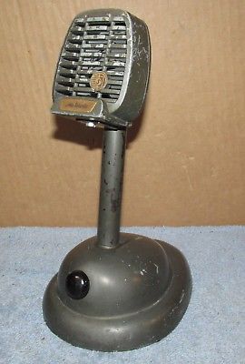 Vtg SHURE CR84 Controlled Reluctance Mic Shell w/S36 Stand Harp/Harmonica J580
