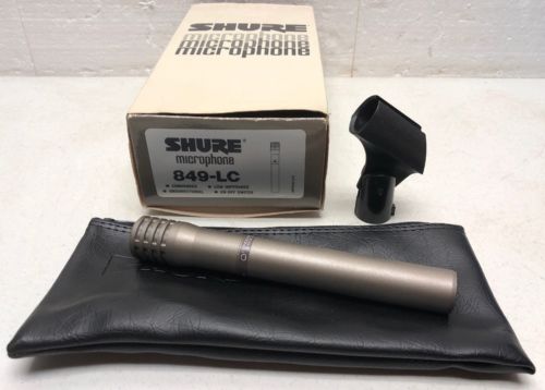 Vintage Shure 849-LC Microphone / Condenser / Low Impedance / In Box With Extras