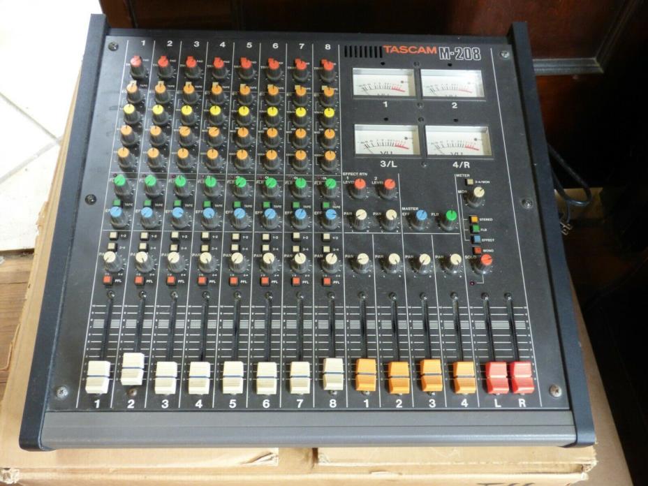 Tascam M-208 8 Channel Analog Mixer w/ original box and styrofoam, made in Japan