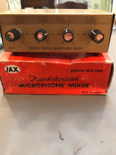 Vintage JAX Transistorized Microphone Mixer 306- Japan