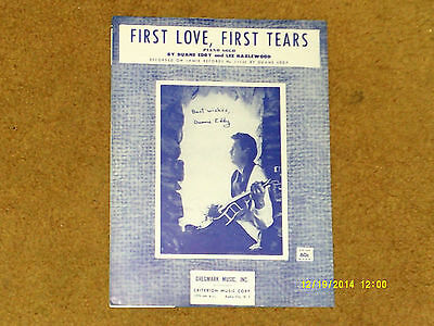 Duane Eddy sheet music First Love, First Tears 1959 4 pages NM shape
