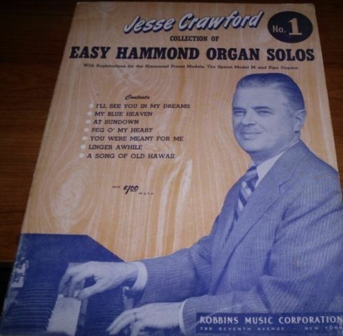 1951 CRAWFORD COLLECTION EASY HAMMOND ORGAN SOLOS NO.1