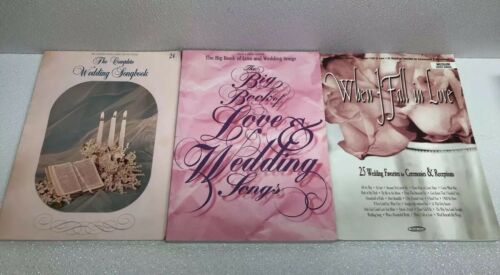 Lot of 3 Wedding Song Books Hal Leonard Complete Word Love Sheet Music FREE SHIP