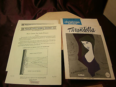 4 piano Sheet Music-Tarantella/Progressive #112 & #231/Christmas music-free ship