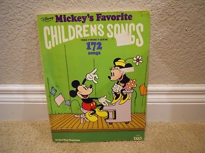 1979 MICKEY'S FAVORITE CHILDREN'S SONGS VOICE PIANO GUITAR 172 SONGS