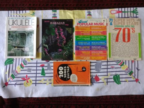 5 Lot Sheet Music Books Hal Leonard Coates Hawaiian Songs Piano Ukulele Guitar