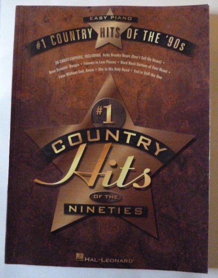 #1 Country Hits of the 90's Piano Music Book
