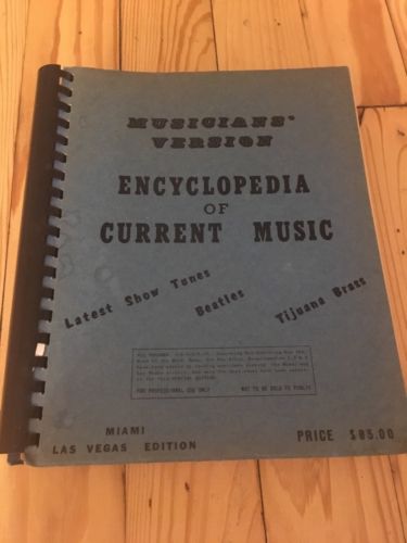Musician’s Version: Encyclopedia of Current Music Miami Las Vegas Edition RARE
