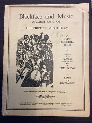 BLACK FACE minstrel songbook sheet music great photos BLACK AMERICAANA